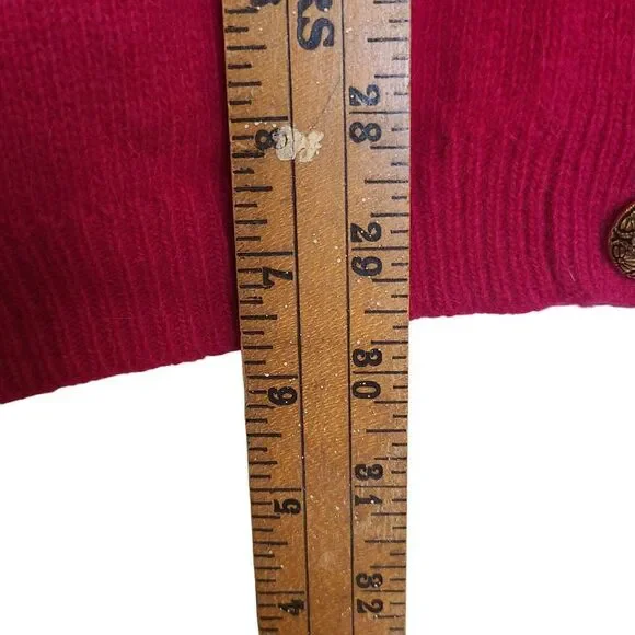 VTG White Wheeler Martha Cardigan Sweater Womens M Dark‎ Pink Angora Wool Blend - Picture 7 of 7